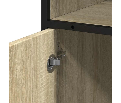 Armario de baño madera contrachapada roble Sonoma 35x37,5x100cm