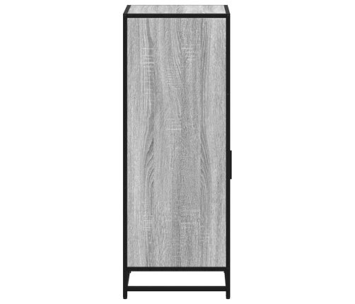 Armario de baño madera contrachapada gris sonoma 35x37,5x100 cm