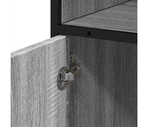 Armario de baño madera contrachapada gris sonoma 35x37,5x100 cm