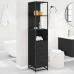 Armario de baño madera contrachapada negro 35x37,5x166 cm