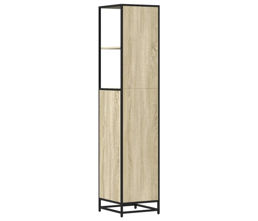 Armario de baño madera contrachapada roble sonoma 35x37,5x166cm