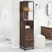 Armario de baño madera contrachapada roble marrón 35x37,5x166cm