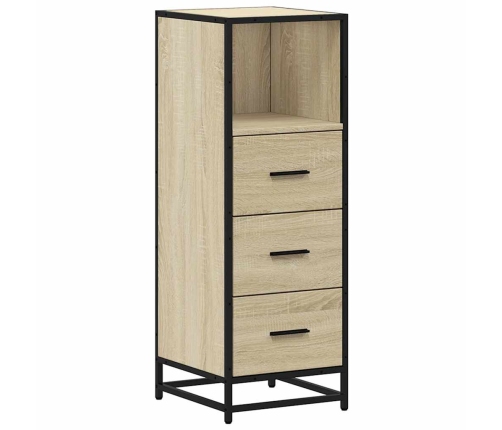 Armario de baño madera contrachapada roble Sonoma 35x37,5x100cm