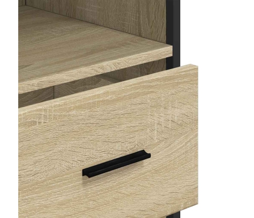 Armario de baño madera contrachapada roble Sonoma 35x37,5x100cm