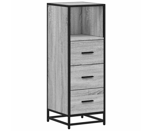 Armario de baño madera contrachapada gris sonoma 35x37,5x100 cm