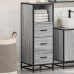 Armario de baño madera contrachapada gris sonoma 35x37,5x100 cm