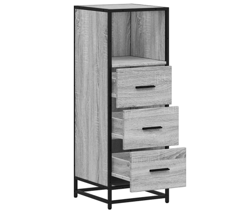 Armario de baño madera contrachapada gris sonoma 35x37,5x100 cm