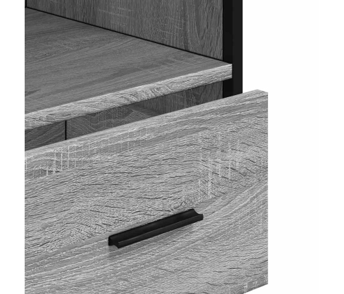 Armario de baño madera contrachapada gris sonoma 35x37,5x100 cm