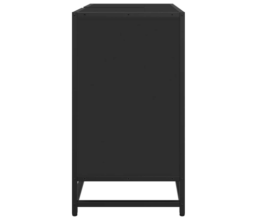 Mueble baño para lavabo madera ingeniería negro 65 x 33 x 60 cm