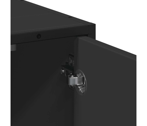 Mueble baño para lavabo madera ingeniería negro 65 x 33 x 60 cm