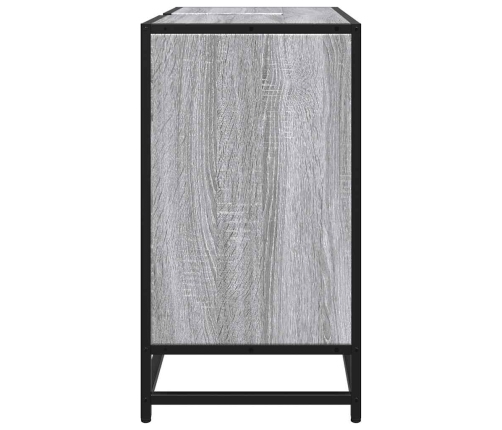 Mueble lavabo baño madera contrachapada sonoma gris 65x33x60 cm