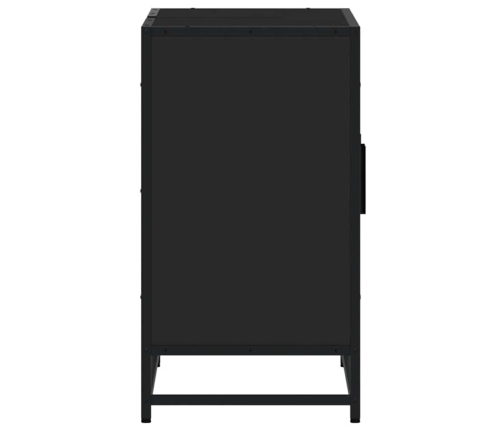 Armario de lavabo de baño madera ingeniería negro 90x33x60 cm