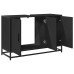 Armario de lavabo de baño madera ingeniería negro 90x33x60 cm