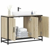 Armario lavabo baño madera ingeniería roble sonoma 90x33x60 cm