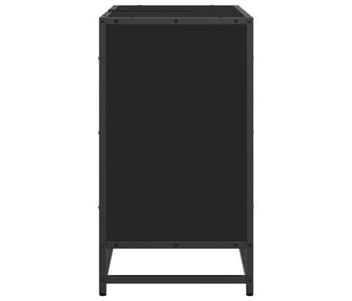 Mueble baño para lavabo madera ingeniería negro 65 x 33 x 60 cm