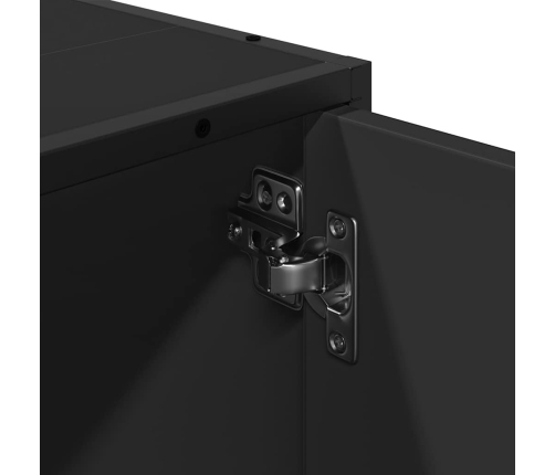 Mueble baño para lavabo madera ingeniería negro 65 x 33 x 60 cm