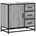 Mueble lavabo baño madera contrachapada sonoma gris 65x33x60 cm