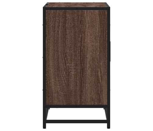 Mueble de lavabo madera de ingeniería roble marrón 65x33x60 cm