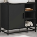 Mueble baño para lavabo madera ingeniería negro 65 x 33 x 60 cm