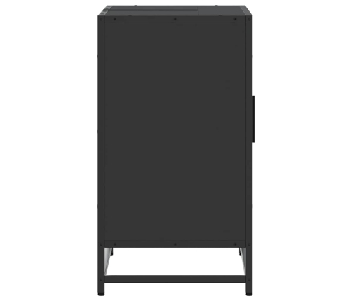 Mueble baño para lavabo madera ingeniería negro 65 x 33 x 60 cm