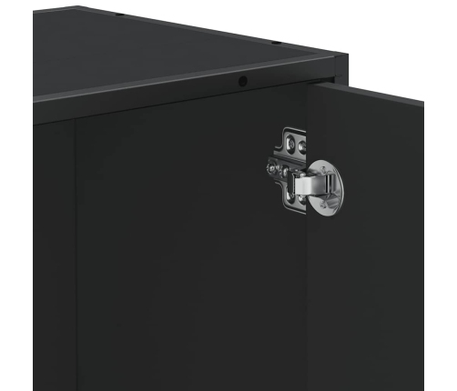 Mueble baño para lavabo madera ingeniería negro 65 x 33 x 60 cm