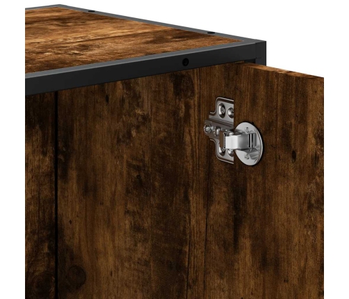 Mueble de baño para lavabo roble ahumado 65x33x60 cm