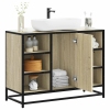 Armario lavabo baño madera ingeniería roble Sonoma 80x33x60 cm