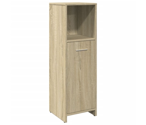 Armario de baño madera contrachapada color roble 30x30x95 cm