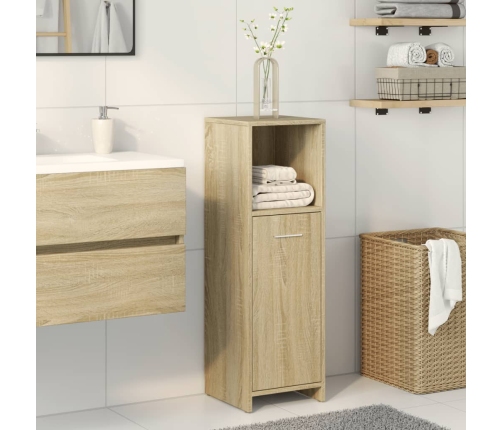 Armario de baño madera contrachapada color roble 30x30x95 cm