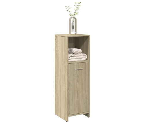 Armario de baño madera contrachapada color roble 30x30x95 cm