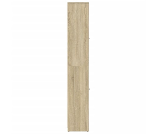 Armario de baño madera contrachapada color roble 30x30x183,5 cm