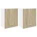 Armarios pared 2 uds madera ingeniería roble Sonoma 50x31x60 cm