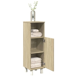 Armario de baño madera ingeniería roble Sonoma 30,5x30x95 cm