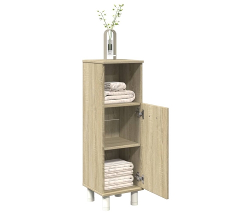 Armario de baño madera ingeniería roble Sonoma 30,5x30x95 cm