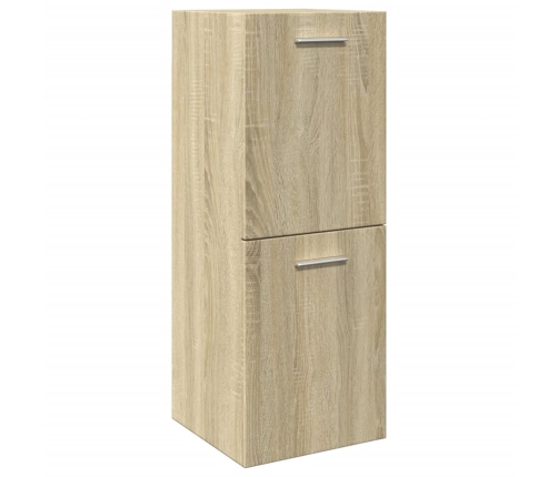 Armario de baño madera contrachapada roble Sonoma 30x30x80 cm