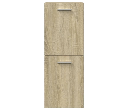 Armario de baño madera contrachapada roble Sonoma 30x30x80 cm