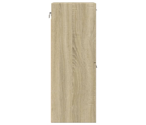 Armario de baño madera contrachapada roble Sonoma 30x30x80 cm