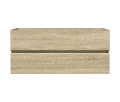 Mueble de lavabo de baño madera roble Sonoma 100x38,5x45 cm