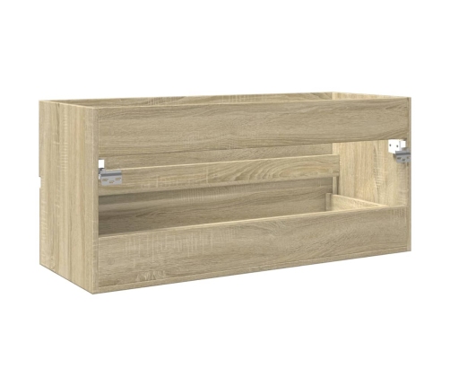 Mueble de lavabo de baño madera roble Sonoma 100x38,5x45 cm