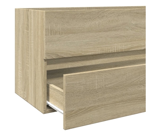 Mueble de lavabo de baño madera roble Sonoma 100x38,5x45 cm