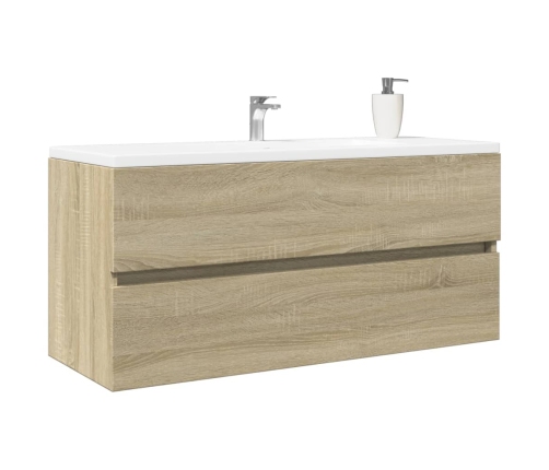 Mueble de lavabo de baño madera roble Sonoma 100x38,5x45 cm