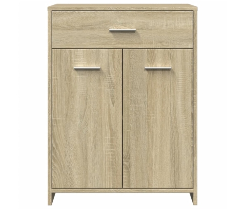 Armario de baño madera contrachapada roble Sonoma 60x33x80 cm