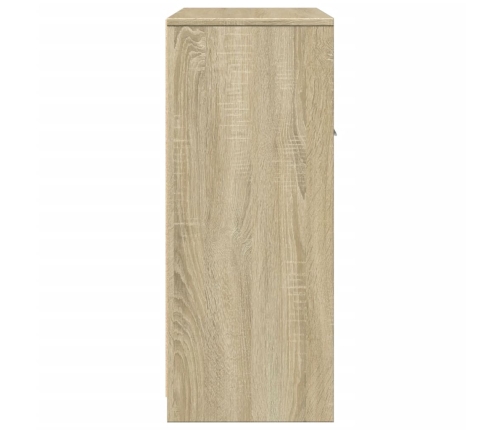 Armario de baño madera contrachapada roble Sonoma 60x33x80 cm