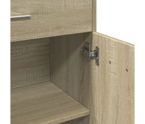 Armario de baño madera contrachapada roble Sonoma 60x33x80 cm