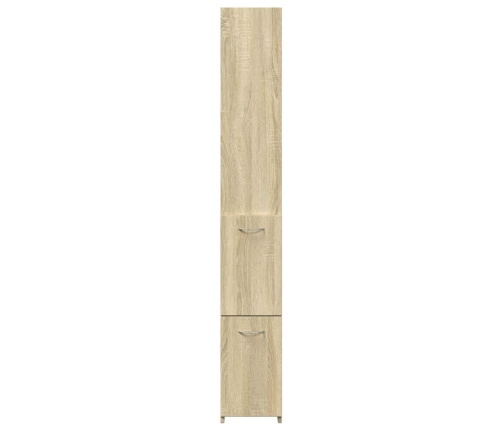 Armario de baño madera contrachapada roble Sonoma 25x26,5x170cm