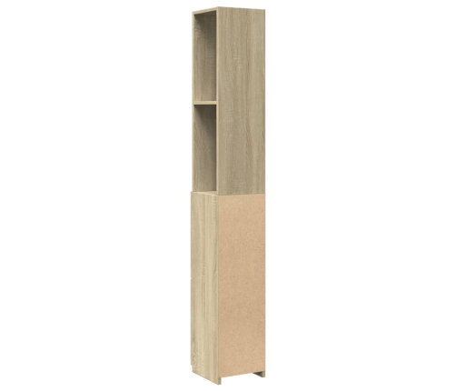 Armario de baño madera contrachapada roble Sonoma 25x26,5x170cm