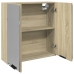 Mueble espejo de baño madera roble Sonoma 64,5x20x66,5 cm