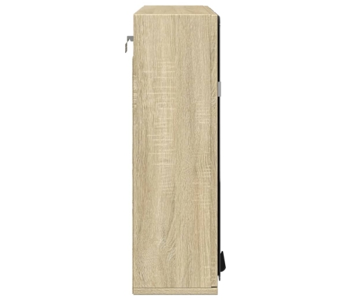 Mueble espejo de baño madera roble Sonoma 64,5x20x66,5 cm