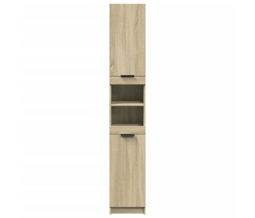 Armario de baño madera ingeniería roble Sonoma 32x34x188,5 cm