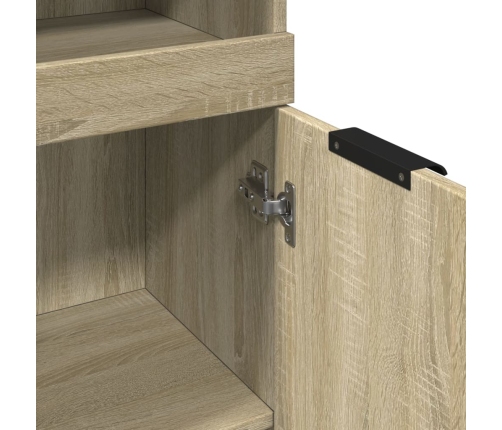 Armario de baño madera ingeniería roble Sonoma 32x34x188,5 cm